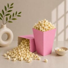 Pembe Popcorn Mısır Kutusu 8 Adet