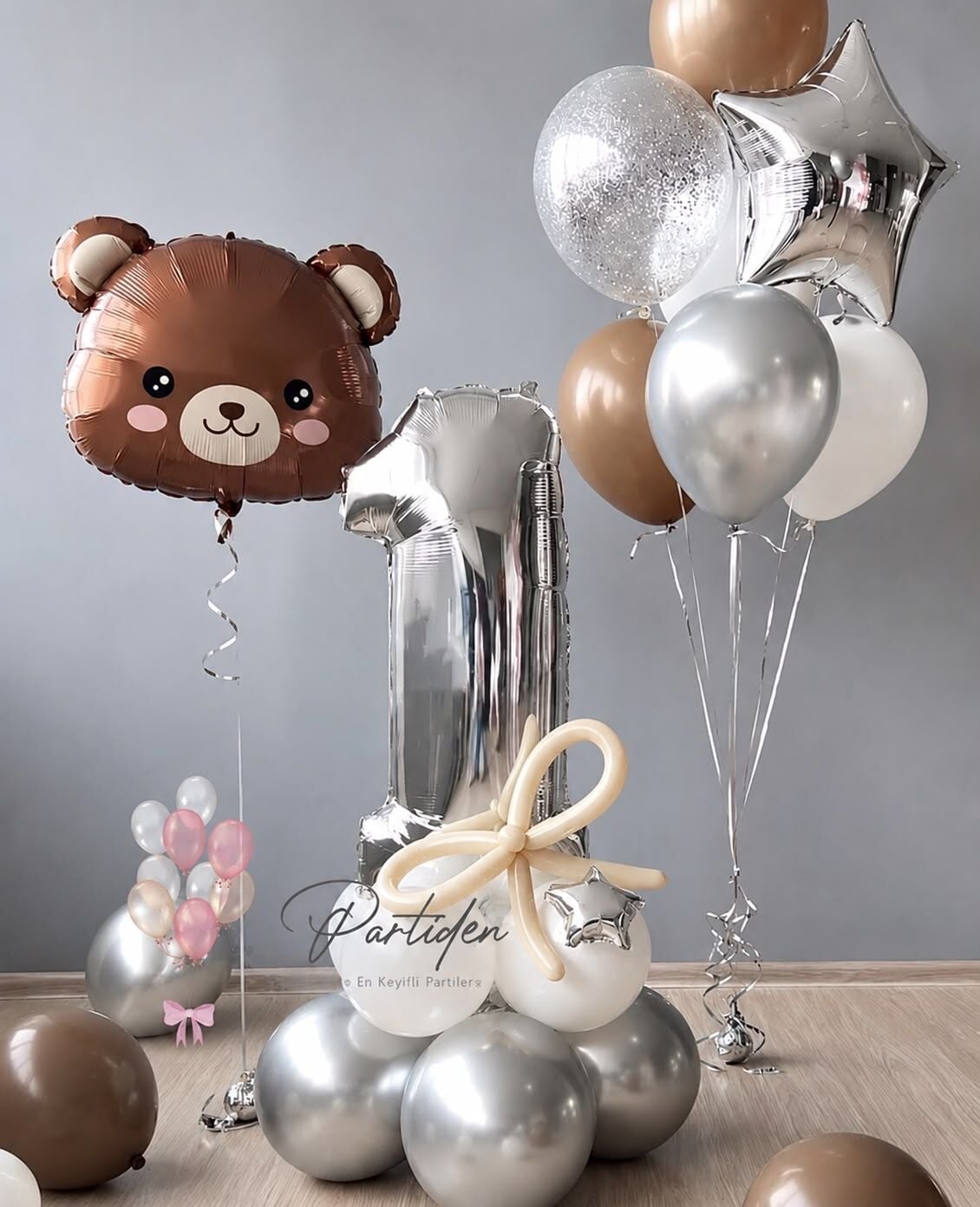 1 Yaş Ayıcık Balon Demeti