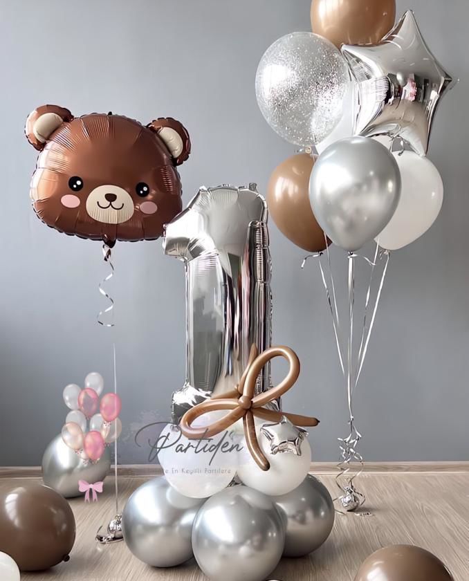 1 Yaş Ayıcık Balon Demeti