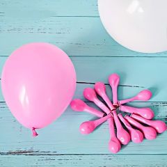 5 inç Mini Şeker Pembe Balon 10 Adet