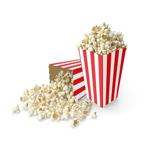 Kırmızı Çizgili Mısır Popcorn Kutusu 8 Adet