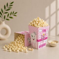 Kız Diş Popcorn Mısır Kutusu 8 Adet