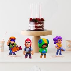 Brawl Stars Masa Süsü 4 Adet