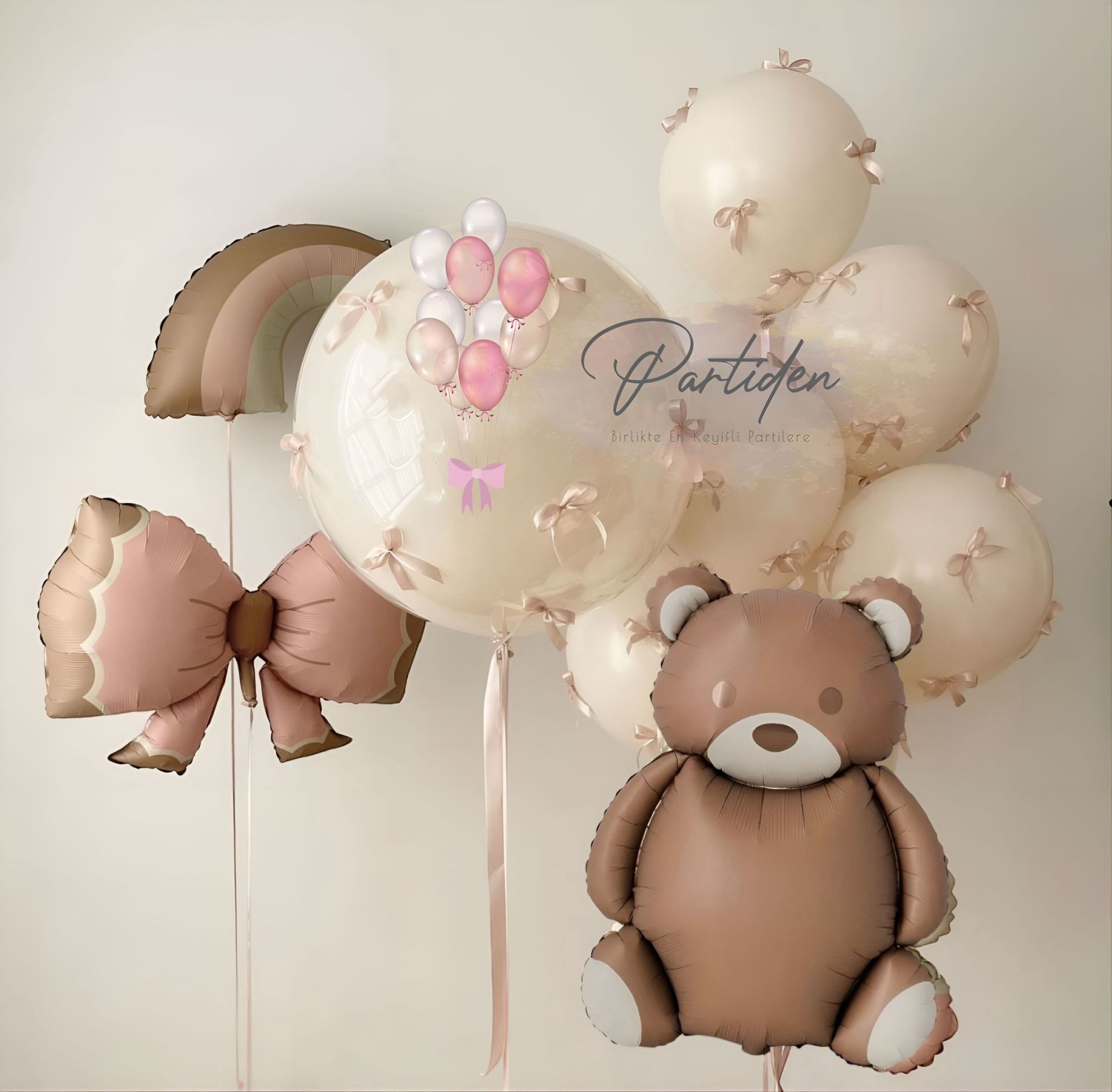 Süslü Ayıcık Balon Demeti