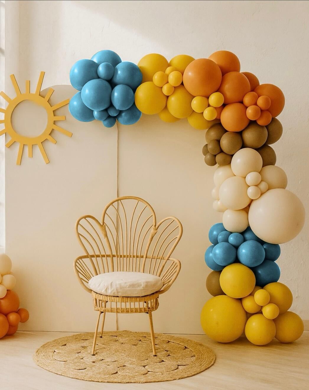 Güneş Retro Balon Zinciri