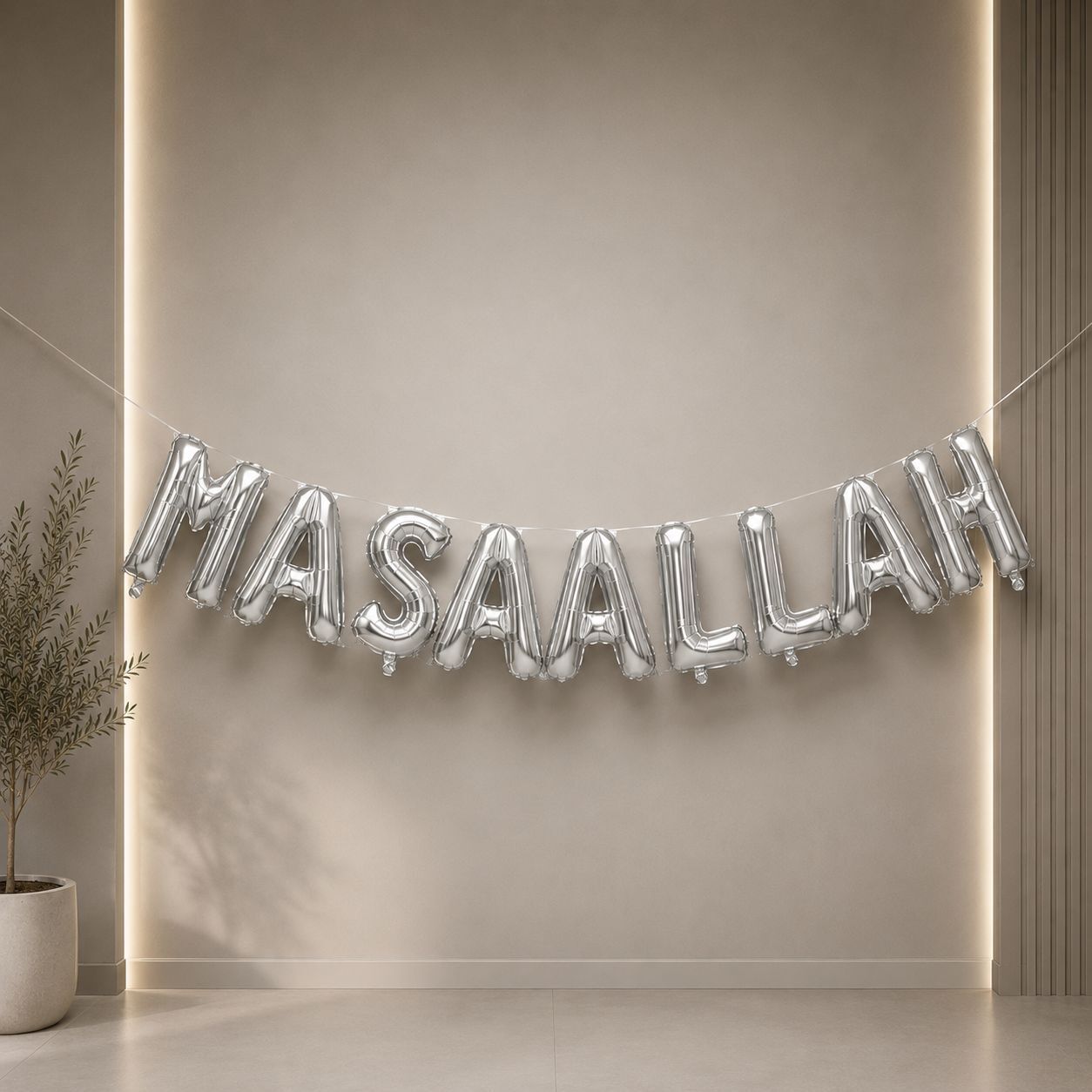 Gümüş MaşaAllah Folyo Balon
