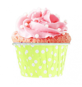 Sarı Puantiyeli Muffin Kek Kalıbı 24 Adet