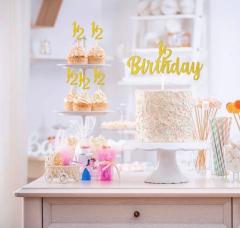 1/2 Yarım Yaş Cake Topper Set