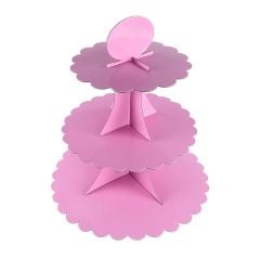 Pembe  Cupcake Kek Standı