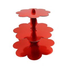 Kırmızı Cupcake Kek Standı