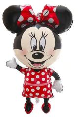 Kırmızılı Minnie Mouse Folyo Balon