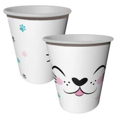 Sevimli Kedi Karton Bardak 8 Adet