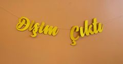 Gold İtalik Kaligrafi Dişim Çıktı Yazısı