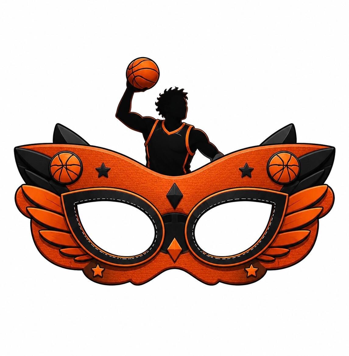 Basketbol Karton Parti Maskesi 6 Adet