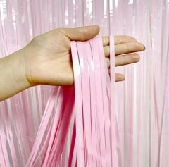 Soft Pembe Işıltılı Parti Perdesi