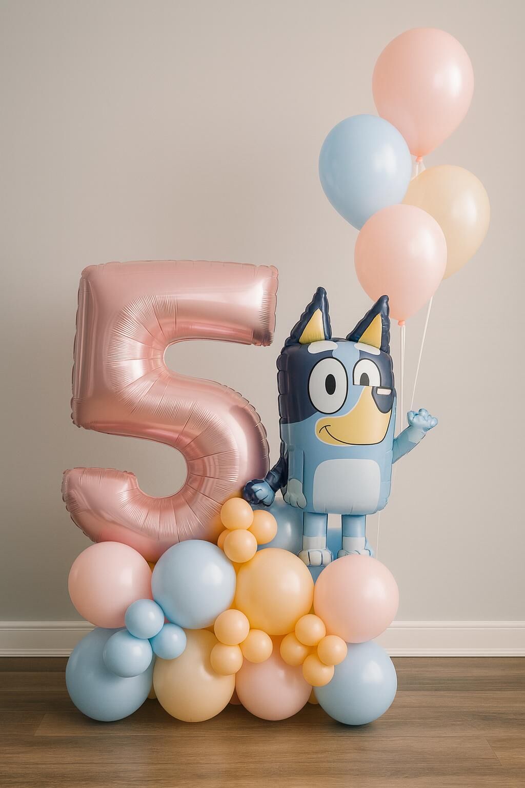 Bluey Pembe Mavi Balon Kit