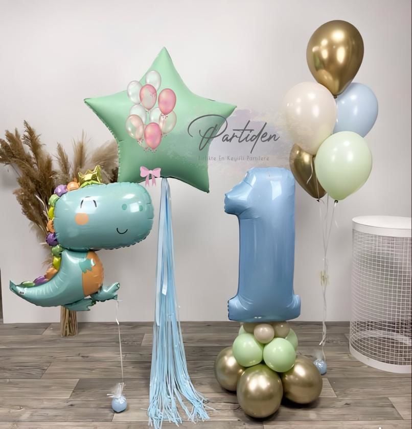 1 Yaş Dinazor Balon Demeti