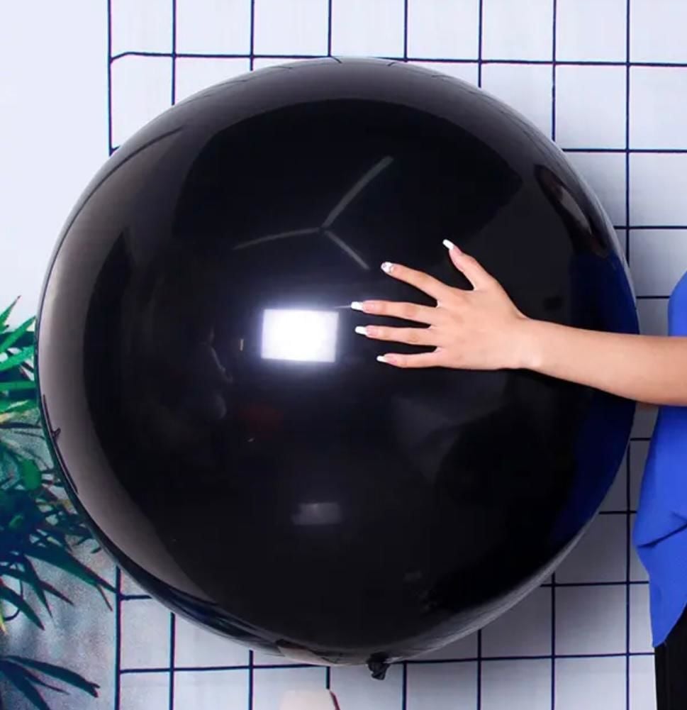 24 inç Siyah Pastel Balon 1 Adet