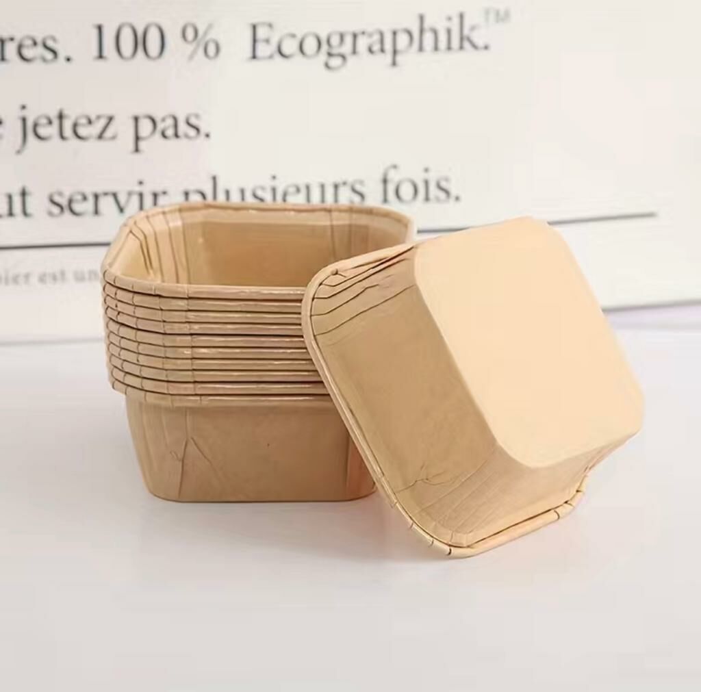 Kare Kraft Muffin Kek Kalıbı 24 Adet