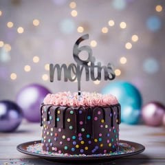 Gümüş 6 Monhts Pleksi Pasta Süsü