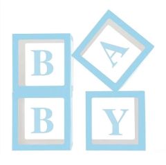 MAVİ BABY BALON KUTUSU 4 ADET