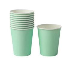 Mint Yeşili Karton Bardak 8 Adet