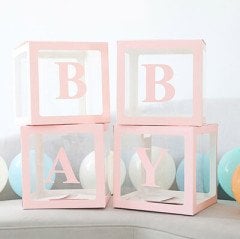 PEMBE BABY BALON KUTUSU 4 ADET