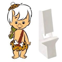 Taş Devri Bambam Ayaklı Maket Pano