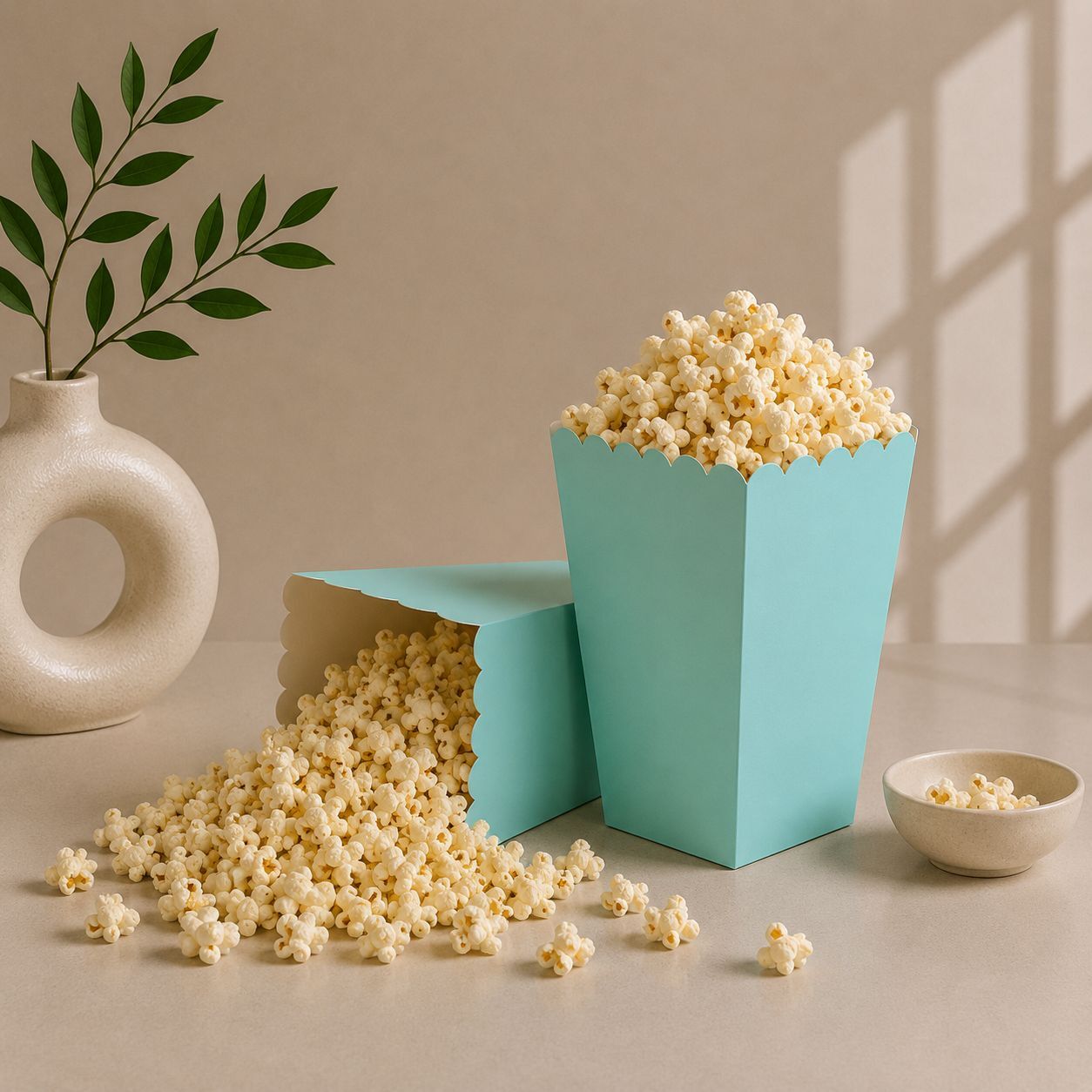 Mint Yeşili Popcorn Mısır Kutusu 8 Adet