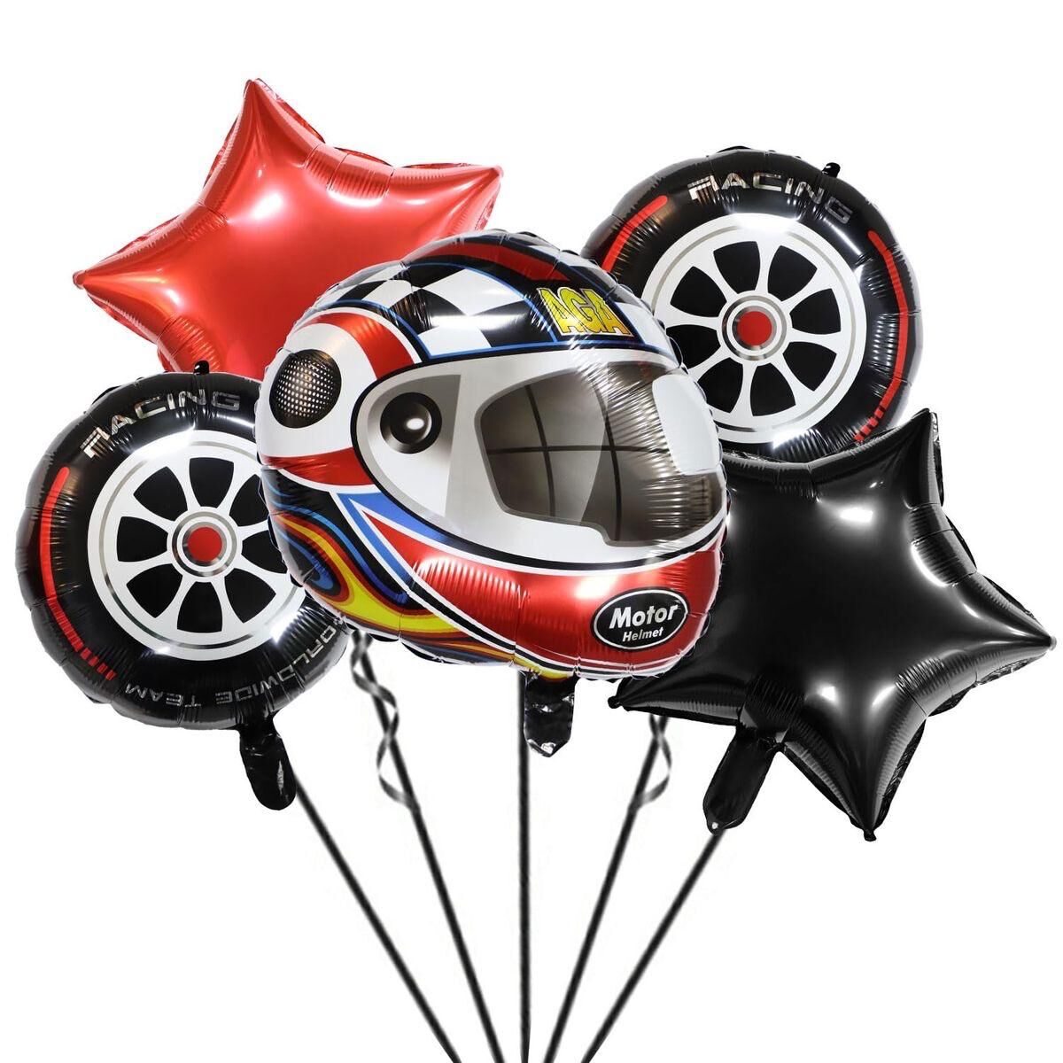 5' li Motosiklet Kaskı Balon Set