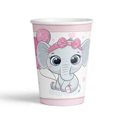 Pembe Fil Karton Bardak 8 Adet