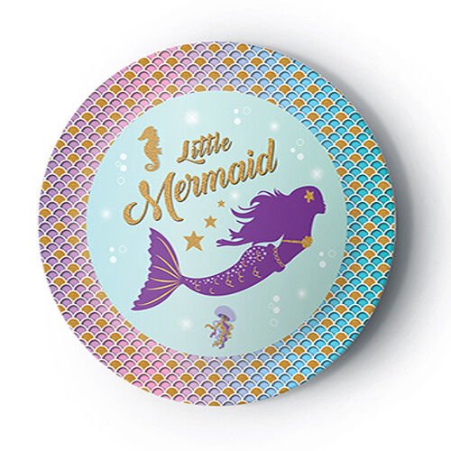 Deniz Kızı Karton Tabak 8 Adet