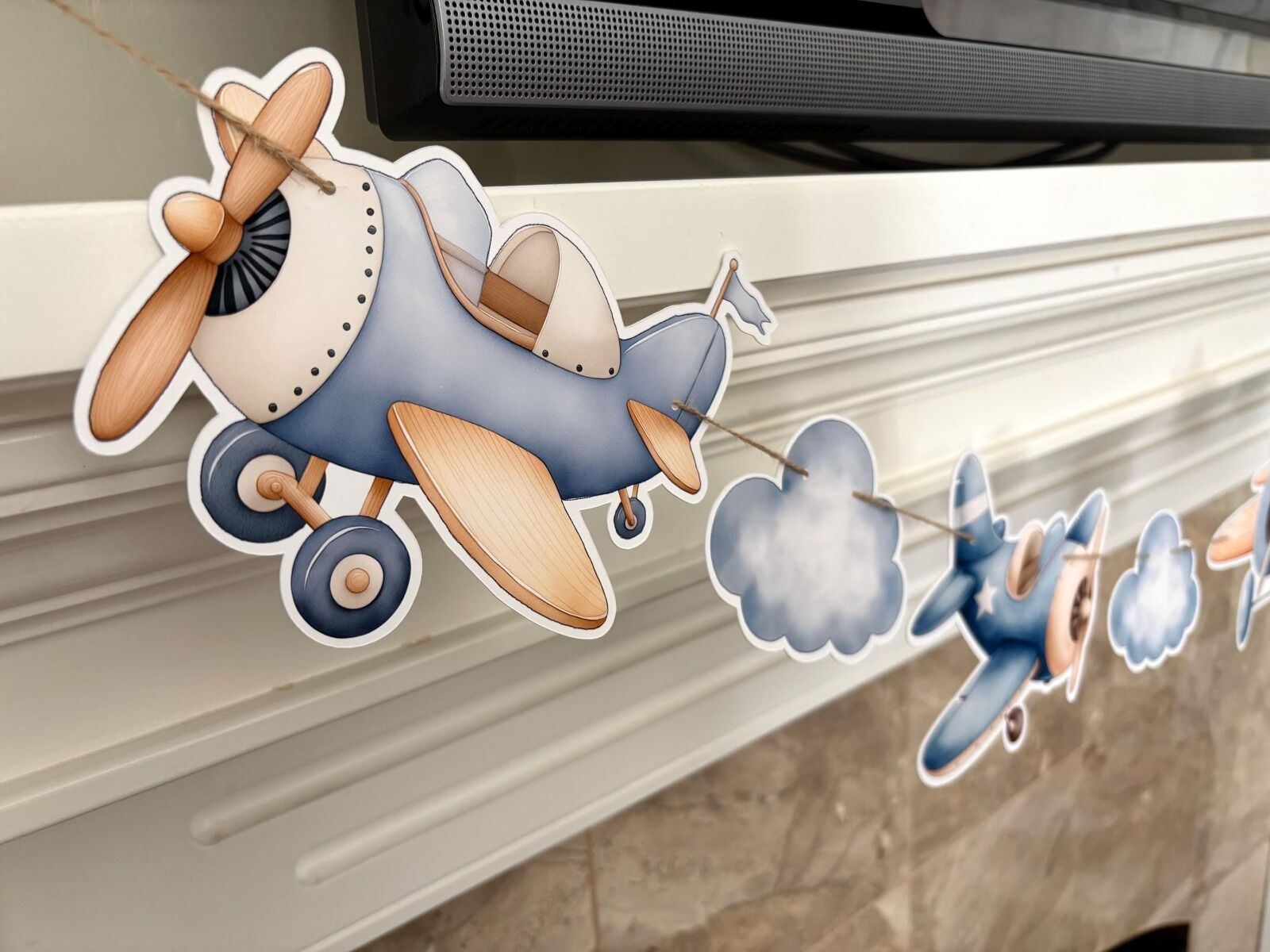 Uçak Teması Dekoratif Banner