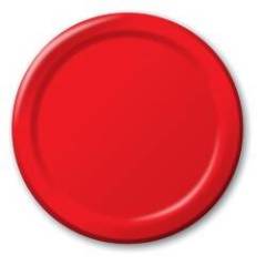 Kırmızı Karton Tabak 8 Adet
