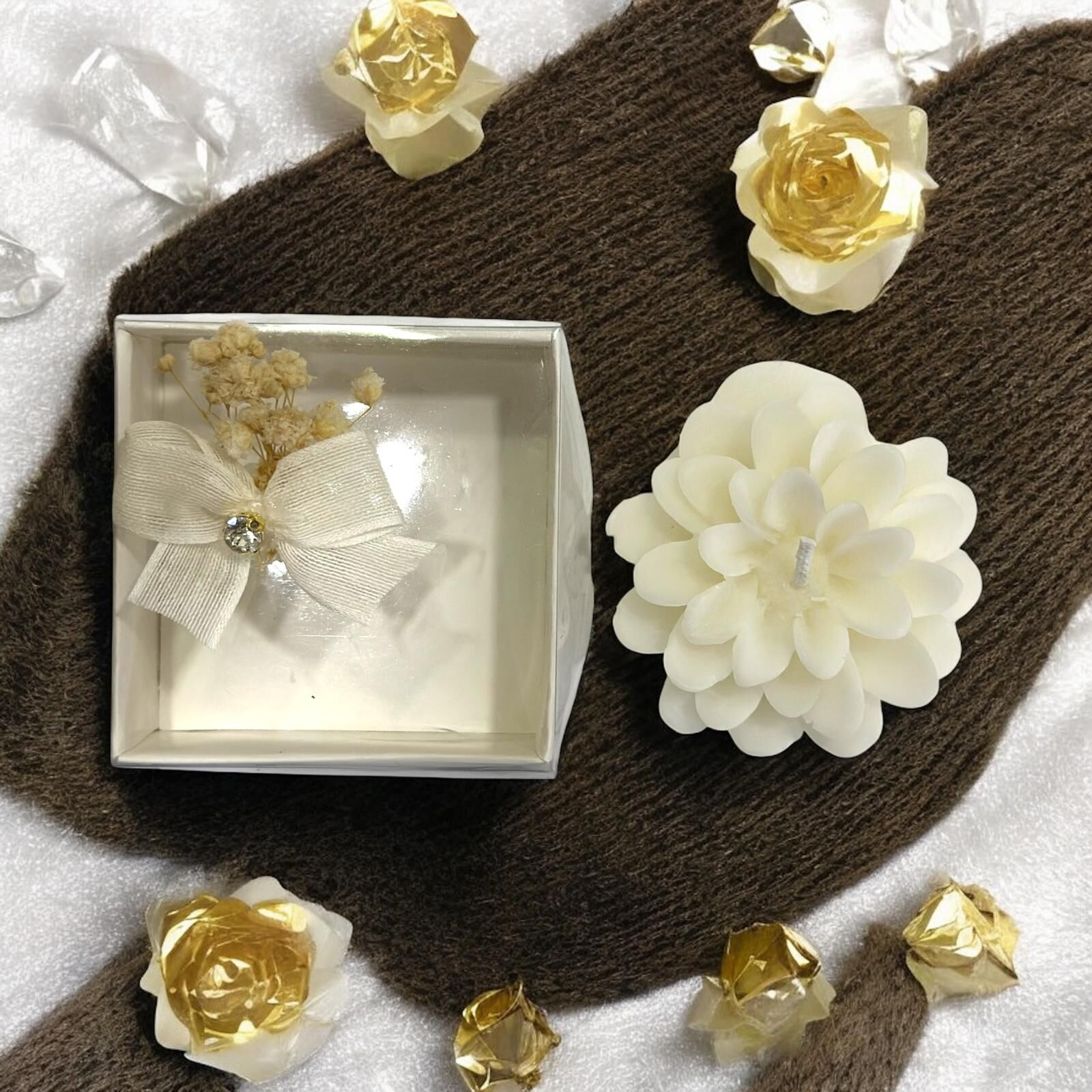 Söz Nişan Hediyeliği Lotus Mum 1 Adet
