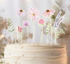 Çiçekler Pasta Süsü