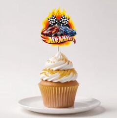 Hot Wheels Teması Kürdan 8 Adet