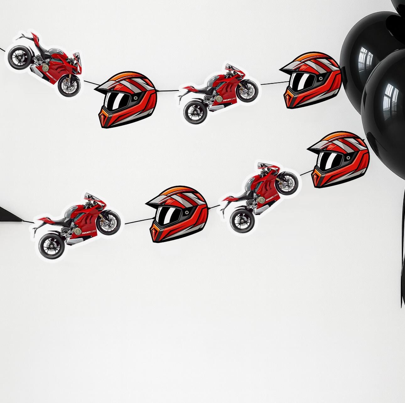 Motosiklet Dekoratif Banner