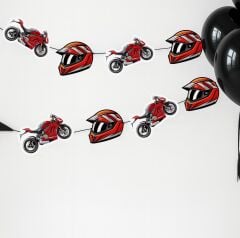Motosiklet Dekoratif Banner