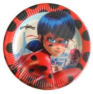 Kara Kedi Uğur Böcegi Karton Tabak 8 Adet