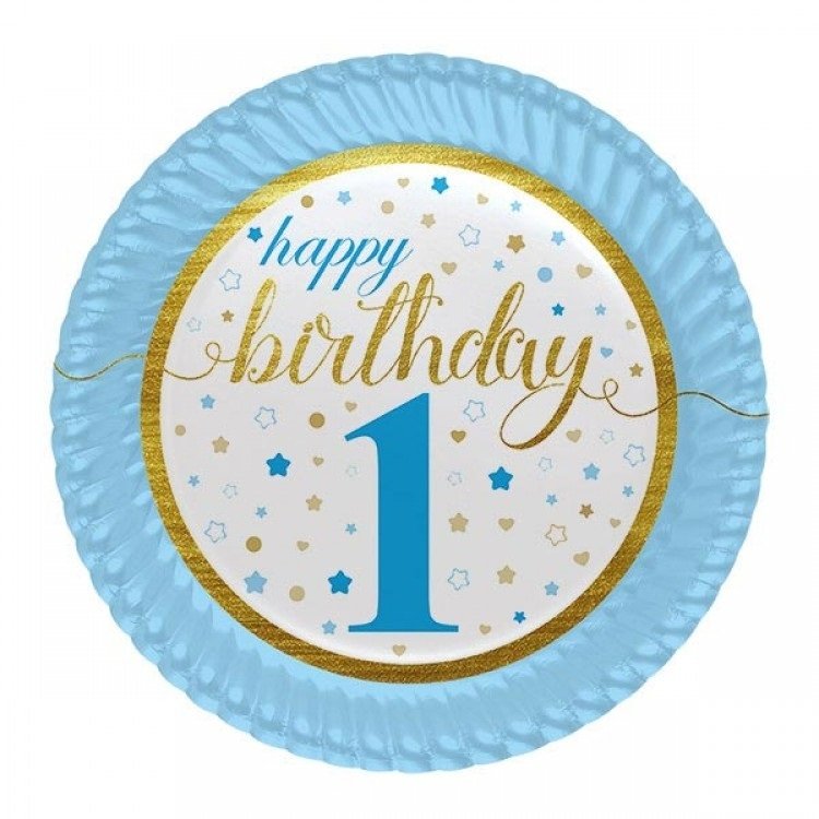 1 Yaş Erkek Karton Tabak 8 Adet