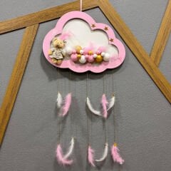 Işıklı Pembe Bulut Kapı Süsü