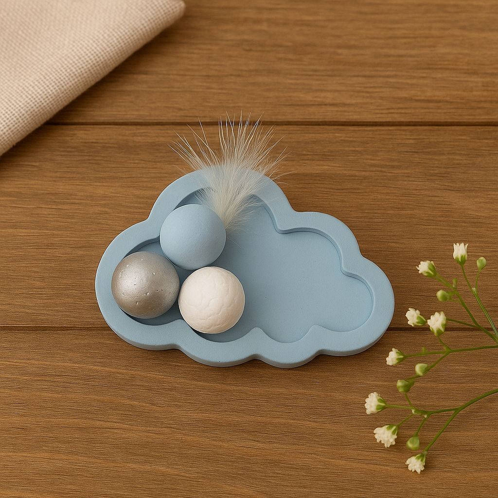 Mavi Hediyelik Bulut Mağnet 25 Adet