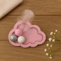 Pembe Hediyelik Bulut Mağnet 25 Adet