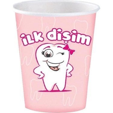 Kız Diş Karton Bardak 8 Adet