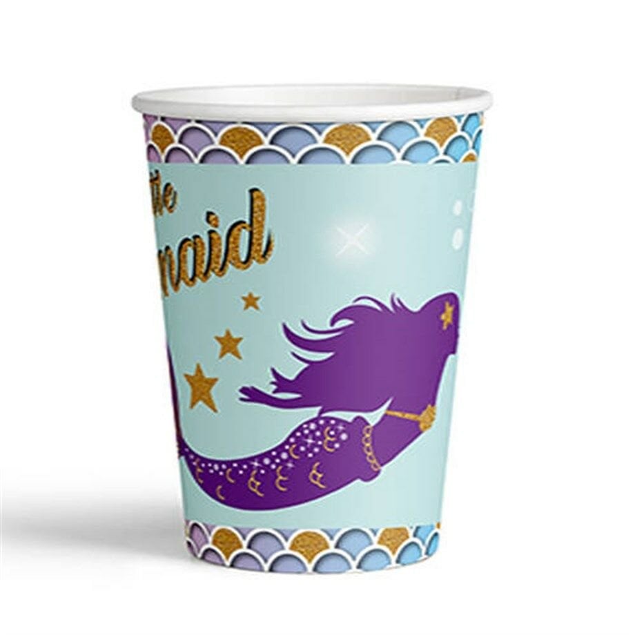 Deniz Kızı Karton Bardak 8 Adet