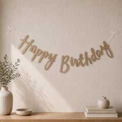 Kraft İtalik Kaligrafi Happy Birthday Yazısı