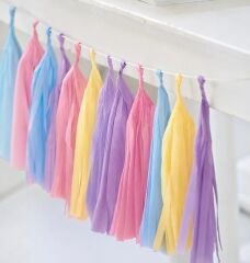 Pembe Lila Sarı Mavi Püskül Kit