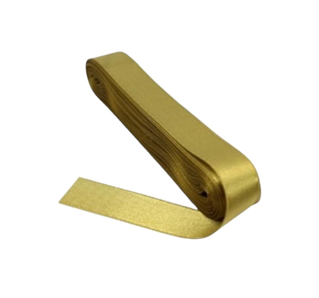 2cm Saten Altın Kurdele