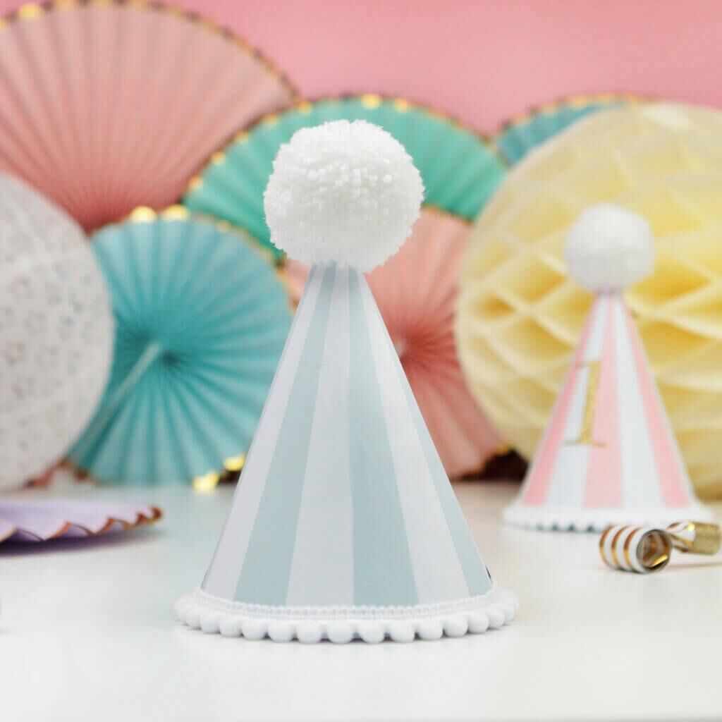 Mavi Çizgili Kukuleta Şapka